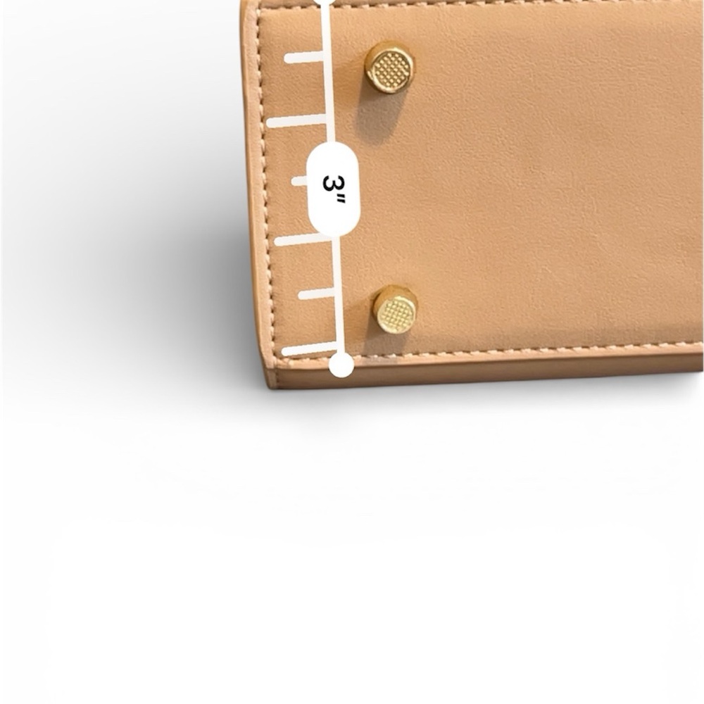 Lark & Ives Structured Mini Tote Tan Vegan Leather Top
Handle Handbag 8”x6.5” - Picture 11 of 12